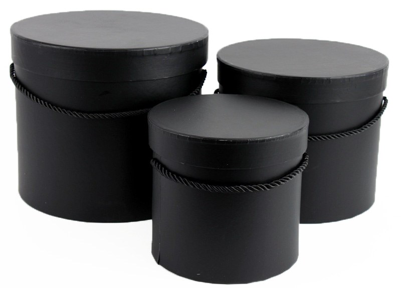 Picture of Florist Hat Box x 3 Black